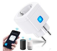 Aigostar Alexa Prise Connectée WiFi, Mini Smart Plug 10A 2300W Aucun Hub Requis. Télécommande et Commande Vocale à l'aide de l'application Aigostar, Compatible avec Alexa, Google Home, Blanc 1 Pcs.