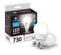 Aigostar Ampoule Capteur Crépusculaire LED E27 8W, Ampoules LED à Capteur Crépusculaire, Lumière Blanche 6500K, 730lumens, Ampoule Allumage Automatique pour Garage Couloir Cave Escaliers, Lot de 2