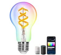 Aigostar Ampoule Connectée Alexa, Ampoule LED RGBW 4.9W 420LM, A60 2700K, Lampe Connectée Compatible avec Alexa et Google Home, E27 Chaude, 1 Unité