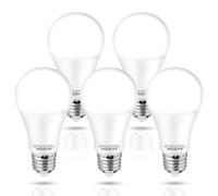 Aigostar Ampoule LED A60 Culot E27 de 12W, lumière blanche chaude 3000K, 1170lumens. Angle de 280º, IRC ≥ 80, équivalant à ampoule halogène de 81W - Pack de 5 unités