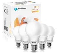 Aigostar Ampoule LED E27 Blanc Chaud 3000K, Ampoules Globe A60 de 12W, 1170lumens. Angle de 280º, IRC ≥ 80, équivalant à ampoule halogène de 81W - Pack de 5 unités avec boîte