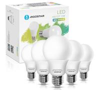Aigostar Ampoule LED E27 Blanc Froid 6500K, Ampoules Globe A60 de 12W, 1170 lumens. Angle de 280º, IRC ≥ 80, équivalant à ampoule halogène de 81W - Pack de 5 unités avec boîte