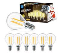 Aigostar Ampoule LED Filament E14 Blanc Chaud 2700K,470LM,4W Equivalent à Ampoule Incandescente 40W,G45,Angle de 360º, Non-dimmable, Lot de 6