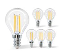 Aigostar Ampoule LED Filament E14 Blanc Chaud 2700K,470LM,4W Equivalent à Ampoule Incandescente 40W,G45,Angle de 360º, Non-dimmable, Lot de 5
