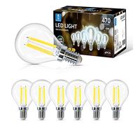 Aigostar Ampoule LED Filament E14,Blanc Froid 6500K,470LM,4W Equivalent à Ampoule Incandescente 40W,G45,Angle de 360º,Non-dimmable,Lot de 6