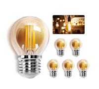 Aigostar Ampoule LED Filament E27,Blanc Chaud 2200K,520LM,6W(équivalent à 43W), Rétro Ampoule Edison LED G45,Lot de 5