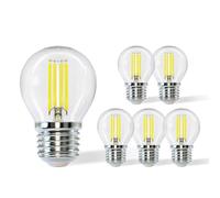 Aigostar Ampoule LED Filament E27 Blanc Froid 6500K,470LM,4W Equivalent à Ampoule Incandescente 40W,G45,Angle de 360º, Non-dimmable, Lot de 5