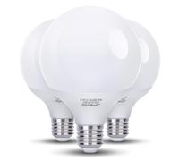 Aigostar - Ampoule LED G95 E27 15W (équivalant à Ampoule Halogène de 99W), Lumière Blanche Froide 6500K, 1500 Lumens, CRI ＞80, LED Globe, Not Dimmable - Lot de 3