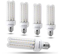 Aigostar Ampoules LED E27 Lumière couleur chaude 3000K, T3 4U 15W Équivalent 99W, 1510 lumens, Angle de 360°, Pack de 5 unités avec boite