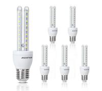 Aigostar Ampoules LED T3 2U E27 lumière blanche froide 6500K,8W Consommés Équivalent 55W,730 lumens, angle de 360°, Lot de 5 Ampoule LED