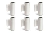 Aigostar Applique Murale Cylindrique Exterieur GU10 Aluminium Up Down Eclairage Exterieur, IP65 Étanche Lampe Murale pour Jardin Couloir Entrée Patio, Ampoule non Incluse, Blanc(Paquet de 6)