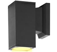 Aigostar Applique Murale Extérieur GU10 Aluminium Éclairage Extérieur, IP65 Étanche Lampe Murale pour Jardin Couloir Entrée Patio, Ampoule non Incluse, Noir