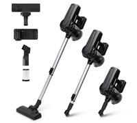 Aigostar Aspirateur Balai Sans Sac 4 en 1, Aspirateur Vertical Balai avec Fil, Léger Portable, Filtration HEPA