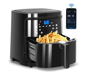 Aigostar Ava Smart - Friteuse à air connectée Wifi, grande capacité de 7L. 0% BPA, 1900W. 7 programmes + maintien au chaud.