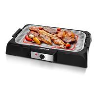 Aigostar Barbecue électrique de table avec thermostat réglable, 2000 W | bac récupérateur de graisse, cuisson lente et rapide, noir