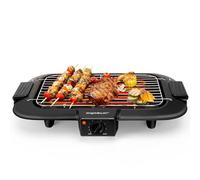 Aigostar Barbecue électrique de table avec thermostat réglable, bac récupérateur de graisse, cuisson lente et rapide, puissance 2000 W, noir