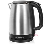 Aigostar Milo- Bouilloire Électrique Inox,Bouilloir 1,7 L 2200W avec Filtre Anticalcaire,Arrêt Automatique,Sans BPA, Noire