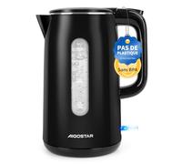Aigostar Bouilloire Electrique Inox, Fenêtre de Niveau d'Eau, Noire