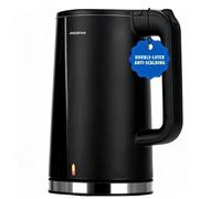 Aigostar Bouilloire Electrique Inox Noire 1,7 litres - Ébullition Rapide Bouilloire électrique 2200W, Double Isolation, Sans BPA