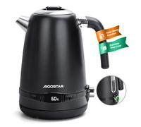 Aigostar Bouilloire Electrique Temperature Reglable inox, Noire Vintage