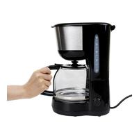 Aigostar cafetière et théière 1,25 L, noire, maintien au chaud, interrupteur unique