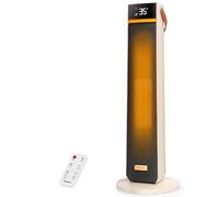 Aigostar Chauffage Electrique sur pied, Chauffage Céramique PTC 2000W, 4 Niveaux de Chauffage,Oscillation, Portable,Écran Numérique et Télécommande-Aura Warm