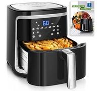 Aigostar Cube - Friteuse à air chaud 0% BPA. Grande capacité de 7L, 1500W. 8 programmes, maintien au chaud. Livre de recettes. Design exclusif. G