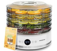 Aigostar Déshydrateur Alimentaire, Écran LED, 5 Plateaux sans BPA, Minuterie de 48 h, Déshydrateur avec Mode "FAN" et Température Réglable de 35 à 70°C, Silencieux, Livre de Recettes Inclus, 380 W