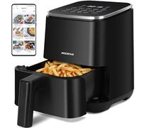 Aigostar Dot - Friteuse à air de 2L, 1200W, Friteuse à air avec 8 programmes et écran tactile LED, Réglage du temps et de la température, Grille amovible antiadhésive, Facile à nettoyer, Sans BPA