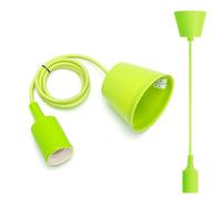 Aigostar E27 Support de Lampe en Silicone,Câble de 100 cm avec Support de Plafond,Lampe à Suspension Pour Accessoires de Bricolage,Vert