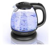 Elfin - Bouilloire compacte 0% BPA en verre borosilicate et avec illumination LED. 1 litre, 2200 W. Ebullition rapide. Design exclusif.