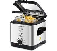 Aigostar Friteuse 1,5L 1000W - Acier Inoxydable 304 Sans BPA, Thermostat Réglable (130-190°C), Filtre à Graisse, Panier Amovible et Fenêtre de Visualisation - Matériau Alimentaire