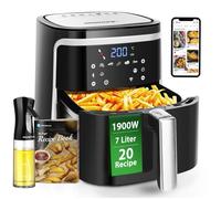 Friteuse à air intelligente sans huile Aigostar Smart Cube 1900W, 7L. Mode manuel, écran tactile LED, 7 fonctions préréglées avec maintien au chaud et mode manuel. Connexion Wifi. Sans BPA. G