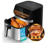 Aigostar Friteuse sans Huile 8,8L,Air Fryer XXL,13 Programmes,Air Fryer 2200W,Économie d'Énergie 55%,Écran Tactile Digital,Noir