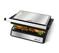 Aigostar Grill Panini, Grills électriques Avec Plaques Antiadhésives. Deux Surfaces de Cuisson de 27 x 17cm, 1500W -Hett Pro