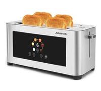 Aigostar Grille-Pain 4 Tranches Tactile LED, Fentes Longues Extra Larges 4 cm Auto-Centrage, 6 Niveaux de Dorage + Icônes, Modes Réchauffage/Décongélation/Arrêt, 1400W