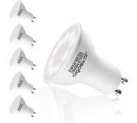 Aigostar - GU10 Ampoule LED 6W, Lumière couleur chaude 3000K, 420 Lm - Lot de 5 efficacité énergétique G