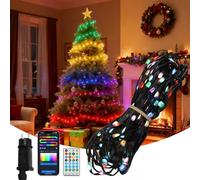 Aigostar Guirlande de Noël Intelligent RGBIC, Guirlande LED 10M+3M 100 LEDs, Contrôle des Segments, Syncro Musique, 39 Effets dynamiques, 150 Scènes, Intérieure/Extérieure pour Fête, Halloween