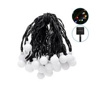 Aigostar Guirlande Lumineuse Solaire LED Boules Laitées RGB 10 m