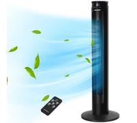 Aigostar Harbor - Ventilateur Tour avec Télécommande, écran LED, 45W, 4 modes, 3 vitesses, Minuterie 12 h, Oscillation 65°, Silencieux. Ventilateur sur pied 93 cm, Noir