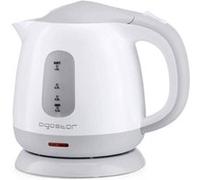 Aigostar Juliet 30HIO - Bouilloire électrique compacte d'une capacité de 1 litre, sans BPA et silencieuse. Couleur gris et blanc, puissance de 1100W et système de protection contre l'ébullition à sec 