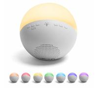 Aigostar Lampe de Chevet avec 22 Bruits Blancs, 7 Couleurs Veilleuse avec Minuteur, Lampe de Table pour Chambre à Coucher, Salon, Camping, Cadeau