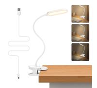 Aigostar Lampe de Lecture, Lampe de Lit à Clipser Avec Bras Flexible Réglable à 360°, 3 Modes, Rechargeable par USB Câble, Lampe flexible LED, lampe pince pour lit 4000K, Protection des yeux, Blanc