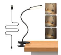 Aigostar Lampe de Lecture, Lampe de Lit à Clipser Avec Bras Flexible Réglable à 360°, 3 Modes, Rechargeable par USB Câble, Lampe flexible LED, lampe pince pour lit 4000K, Protection des yeux, Noir