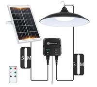 Aigostar Lampe Solaire Ext. 6000mAh, Télécommande+Cordon, Câble 8m, IP65, Suspension Solaire Extérieur