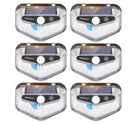 Aigostar Lampe Solaire Extérieur avec Détecteur de Mouvement,Lot de 6 Lumiere Solaires,éclairage 270° Spot Solaire,IP65 Etanche LED murale pour Jardin, Garage, Patio