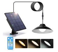 Aigostar Lampe Solaire Extérieur avec Télécommande 50W 500LM Lumière Solaire Extérieur IP65 réglable 3000K/4000K/6500K, Câble de 3 Meters
