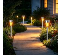 Aigostar - Lampe Solaire Extérieur Jardin pack de 6. Marche/arrêt automatique. IP44 Étanches, angle de 360 °. Torche Solaire Flammes Lampe.
