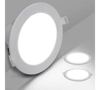 Aigostar LED Encastrable, 18W équivalent à 131W, 6500K Lumière Blanche Froide, Blanc, Spot LED Interieur Encastrable, Ф190-200mm, Pack de 2