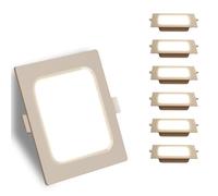 Aigostar LED Encastrable, 6W Équivalent 50W, 3000K Lumière Blanc Chaud, Blanc, Spot LED Interieur Encastrable, Ф95-100mm, Pack de 6